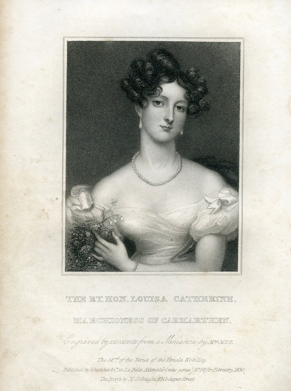 Louisa Catherine Osborne, Leedsin herttuatar Carmarthenin marssitar, 1830 tekijältä English School
