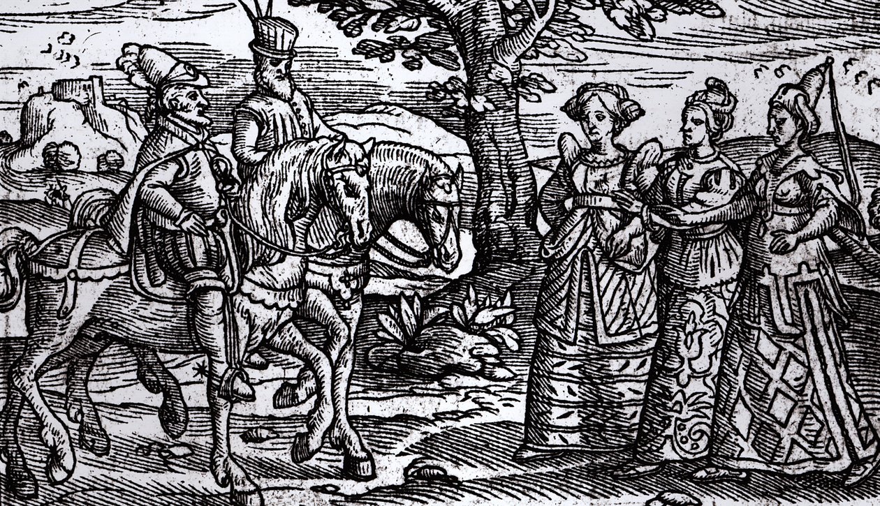 Macbeth, Banquo ja kolme noitaa, Skotlannin historia, 1577, tekijältä English School