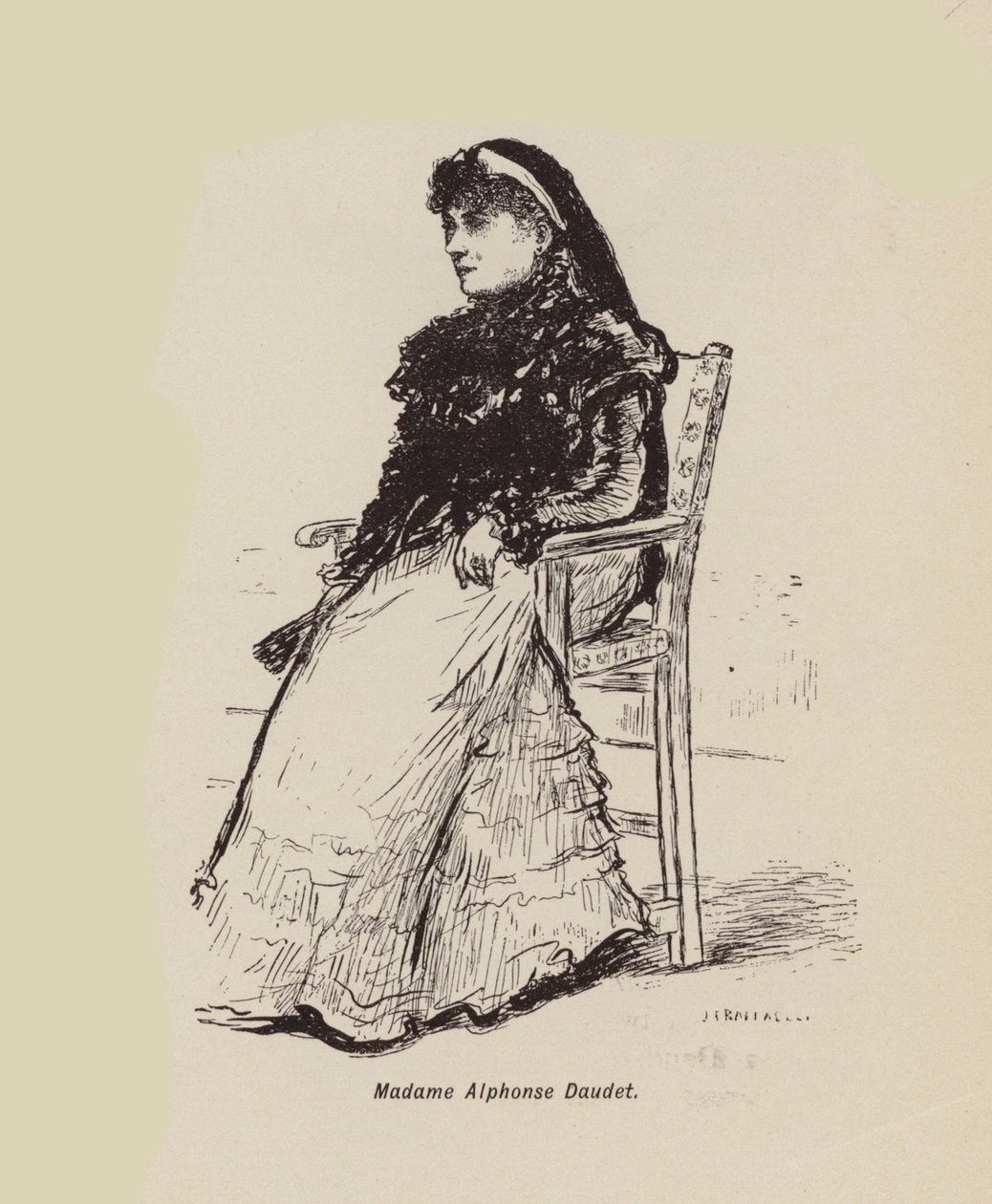 Madame Alphonse Daudet (litografia) tekijältä English School