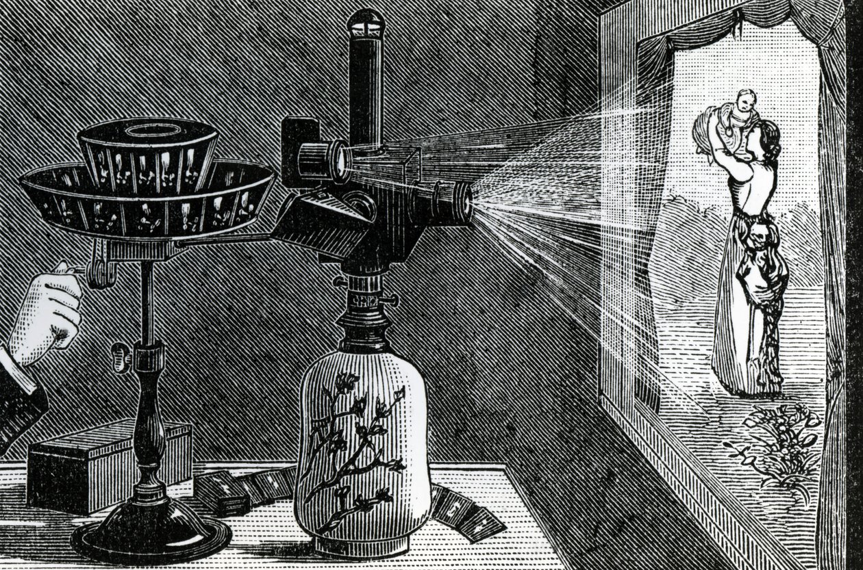 Magic Lantern projisoi äitikohtausta tekijältä English School