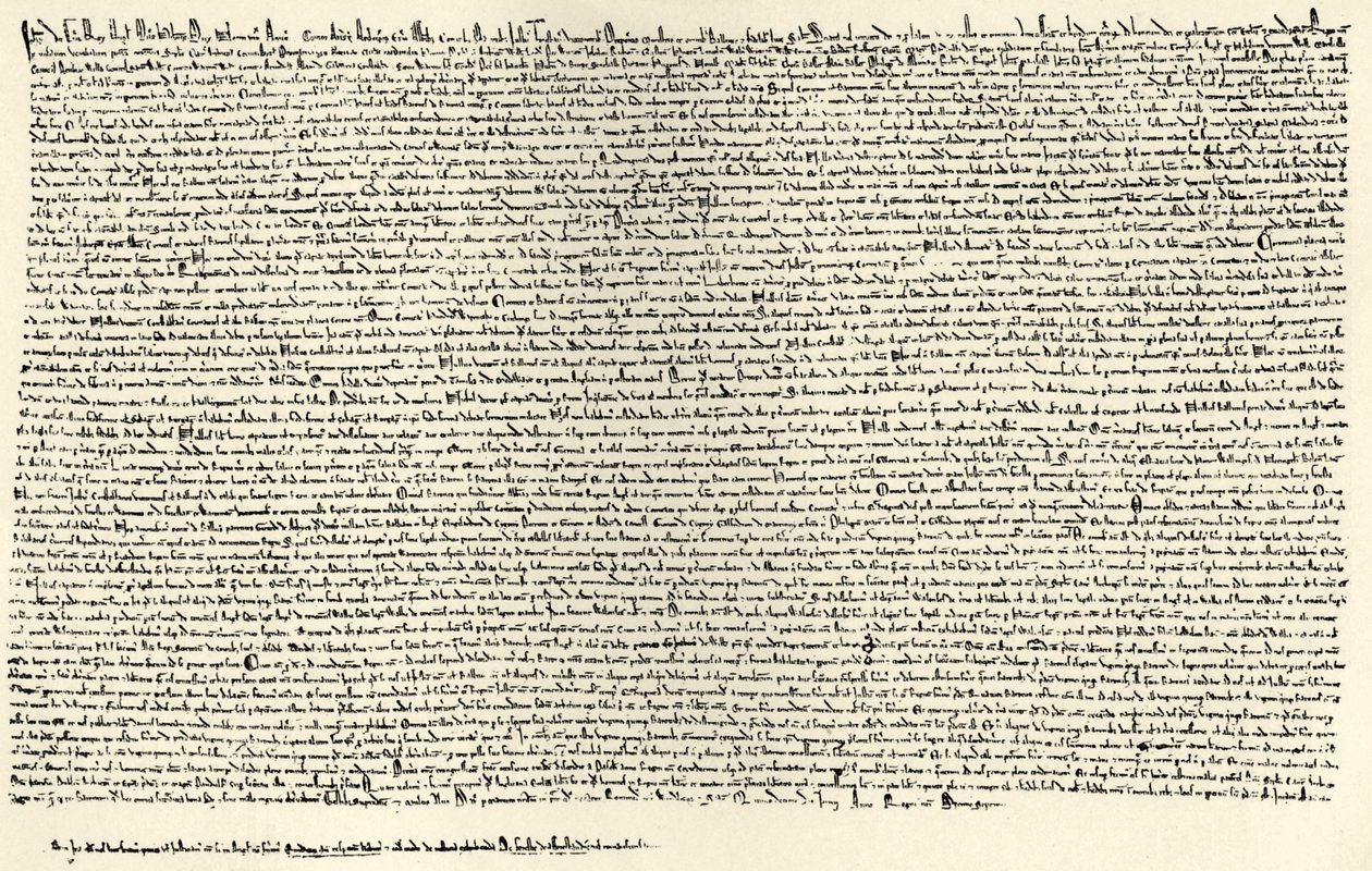 Magna Carta (muste pergamentille) tekijältä English School