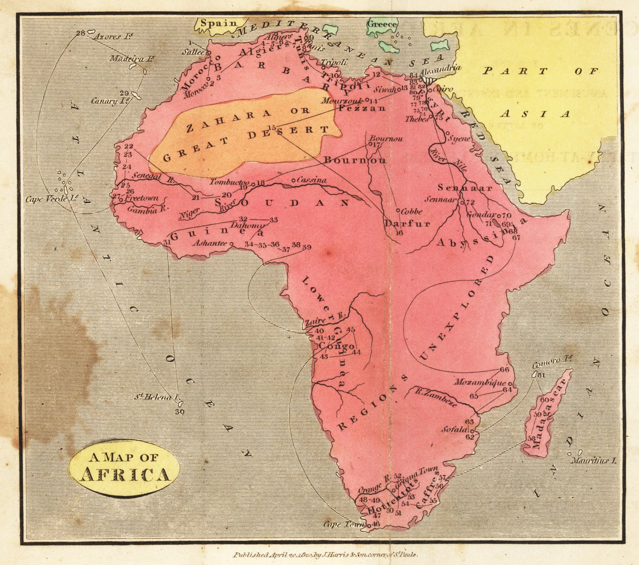 Afrikan kartta tekijältä English School