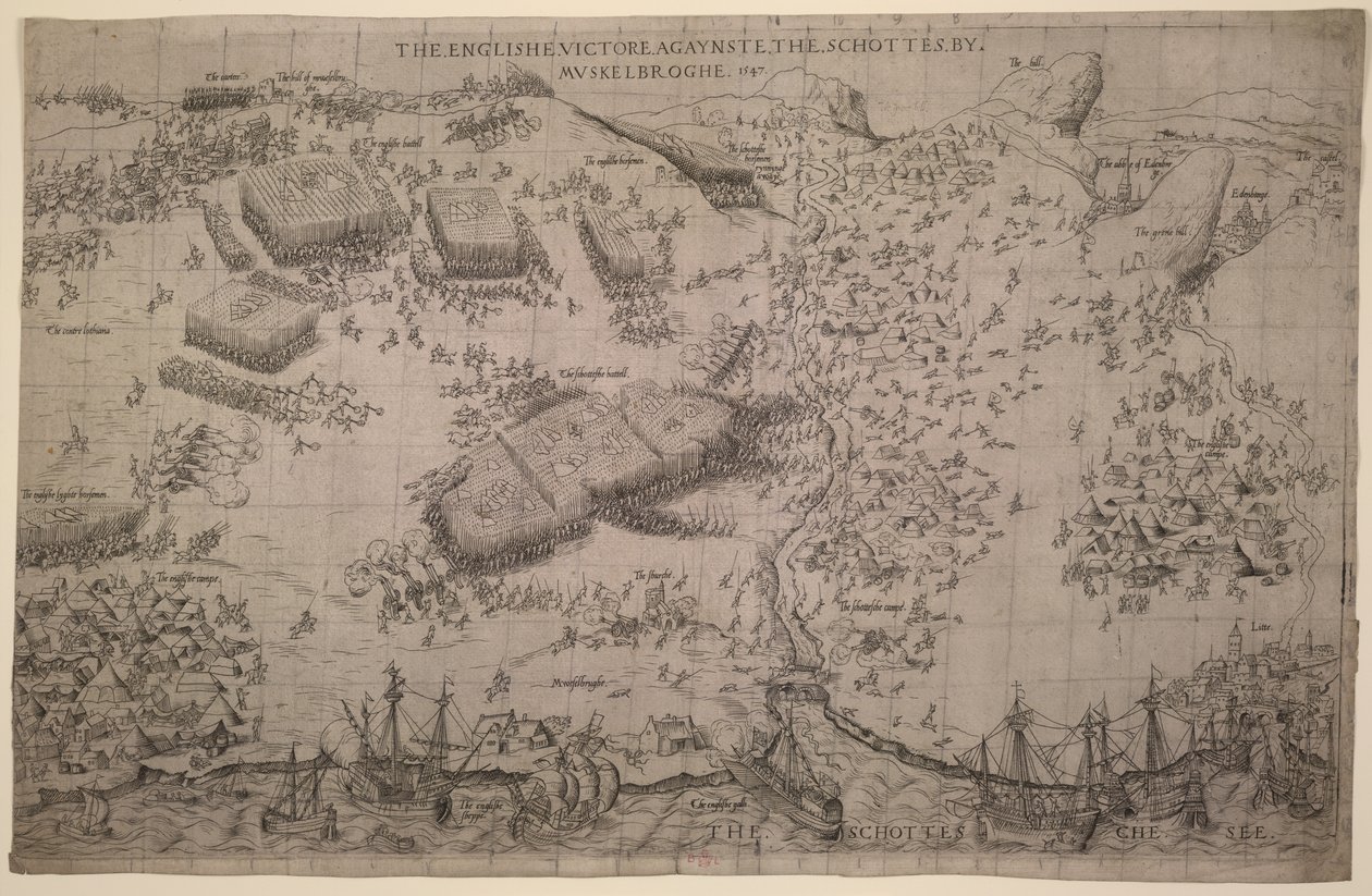 Maps.C.C.5.a.409 Pinkien taistelu, n. 1547–1548 (kaiverrus) tekijältä English School