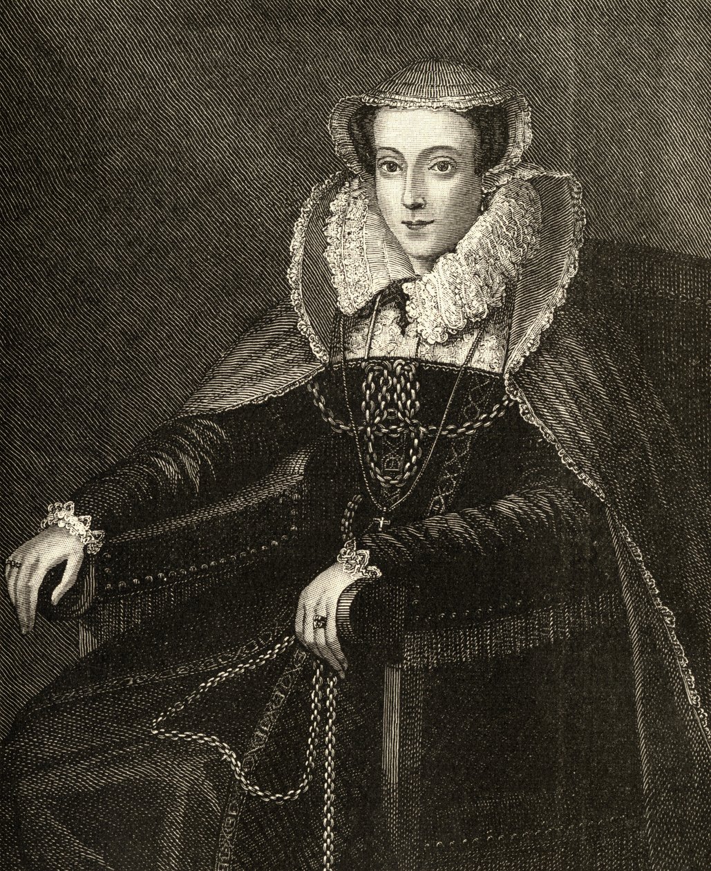 Skotlannin kuningatar Maria (1542-87) (kaiverrus) tekijältä English School