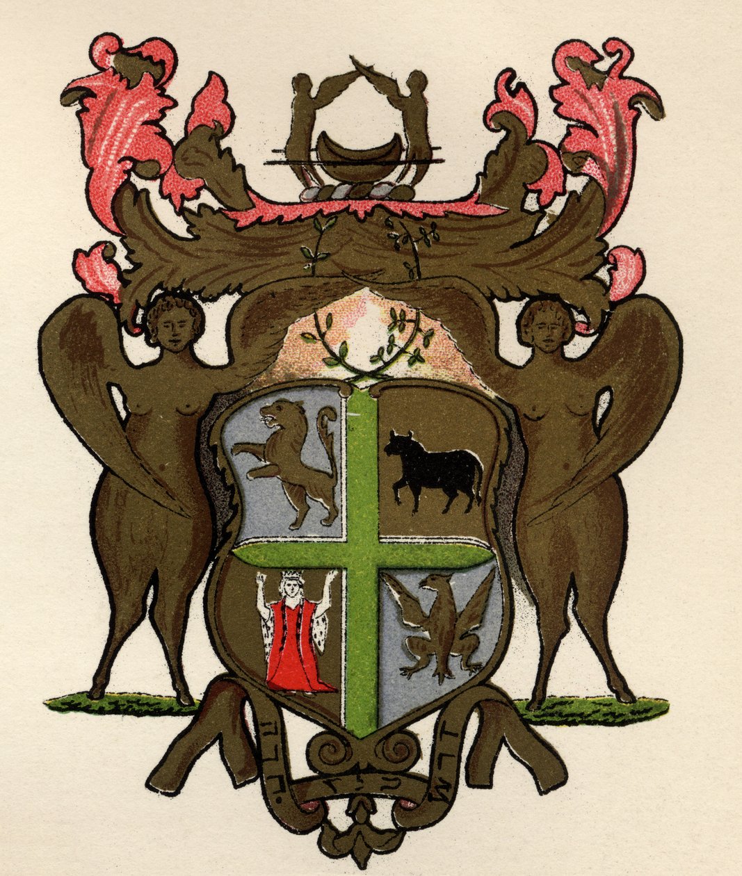 Vapaamuurari-banneri Yorkin loosin hallussa, n. 1776, The History of Freemasonry, osa II, julkaisija Thomas C. Jack, Lontoo, 1883 tekijältä English School