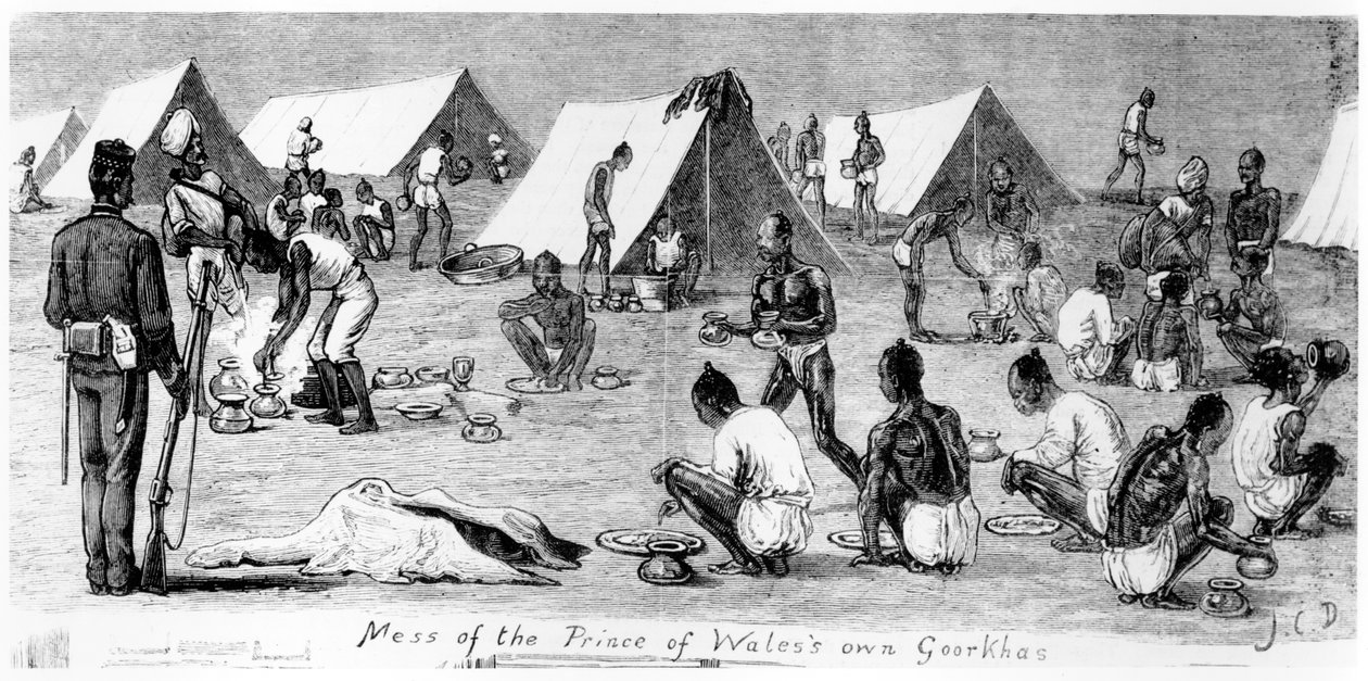 Walesin prinssin omien gurkhojen sotku, 1878 tekijältä English School