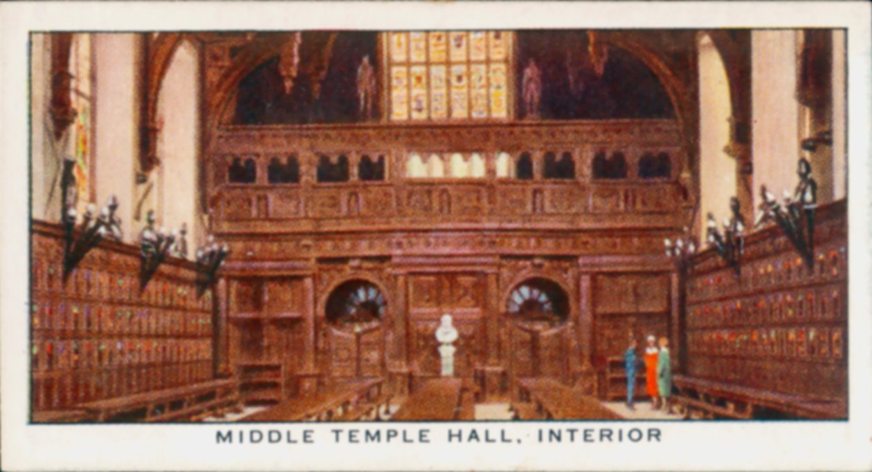 Middle Temple Hall, sisätilat (värilitro) tekijältä English School