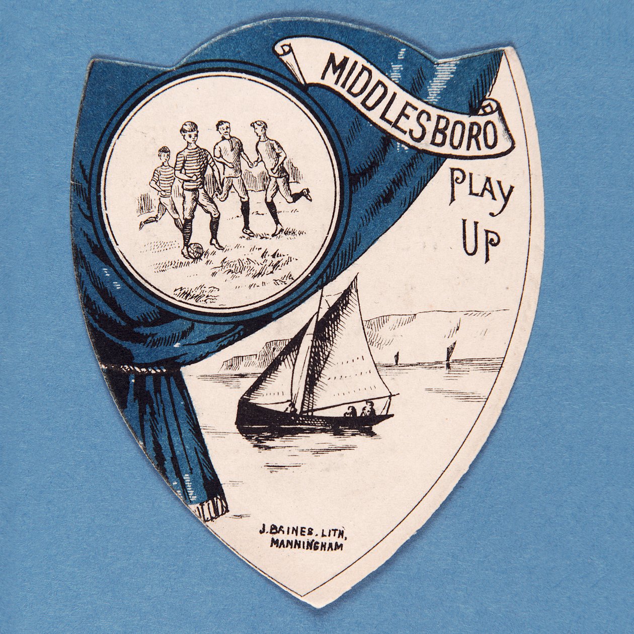Middlesboro Play Up, Bainesin kortti kilven muodossa, 1888-89 tekijältä English School