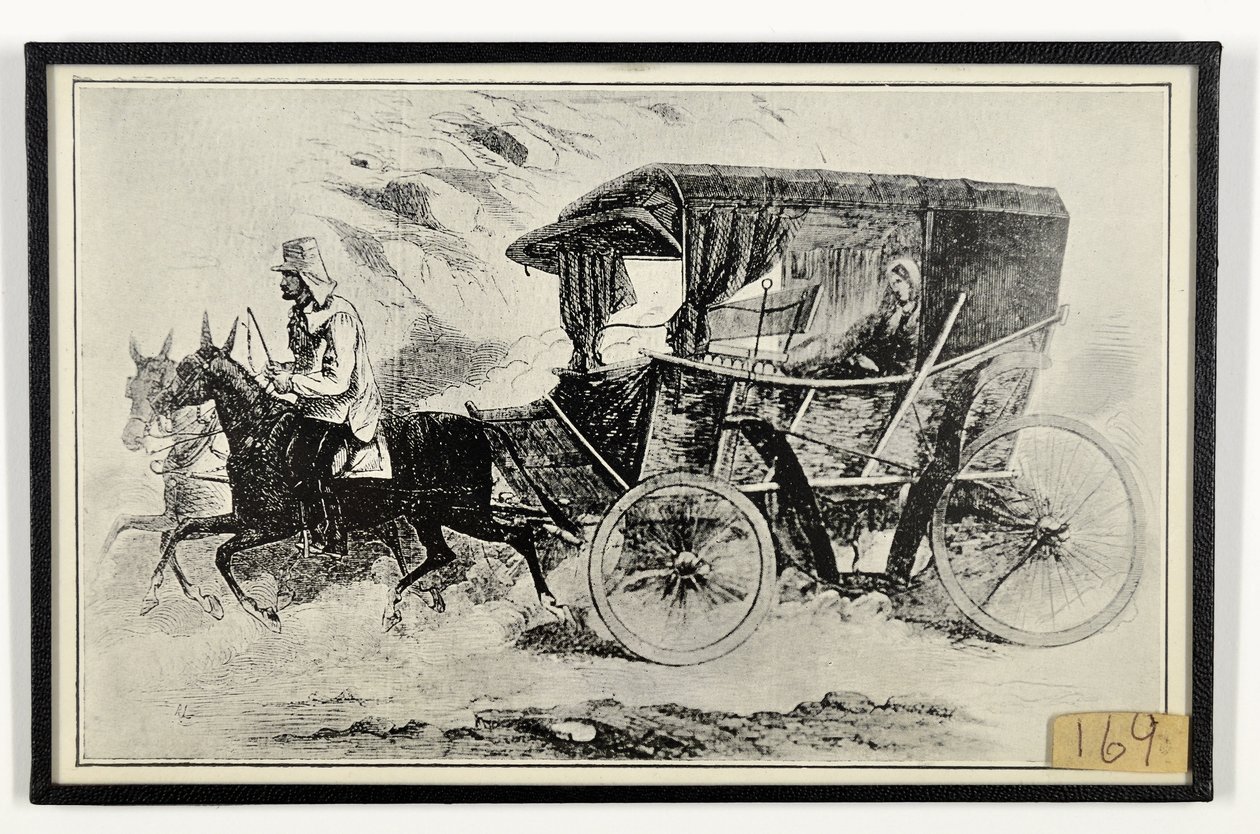 Miss Nightingalen vaunut sodan istuimella, "The Illustrated London News" tekijältä English School