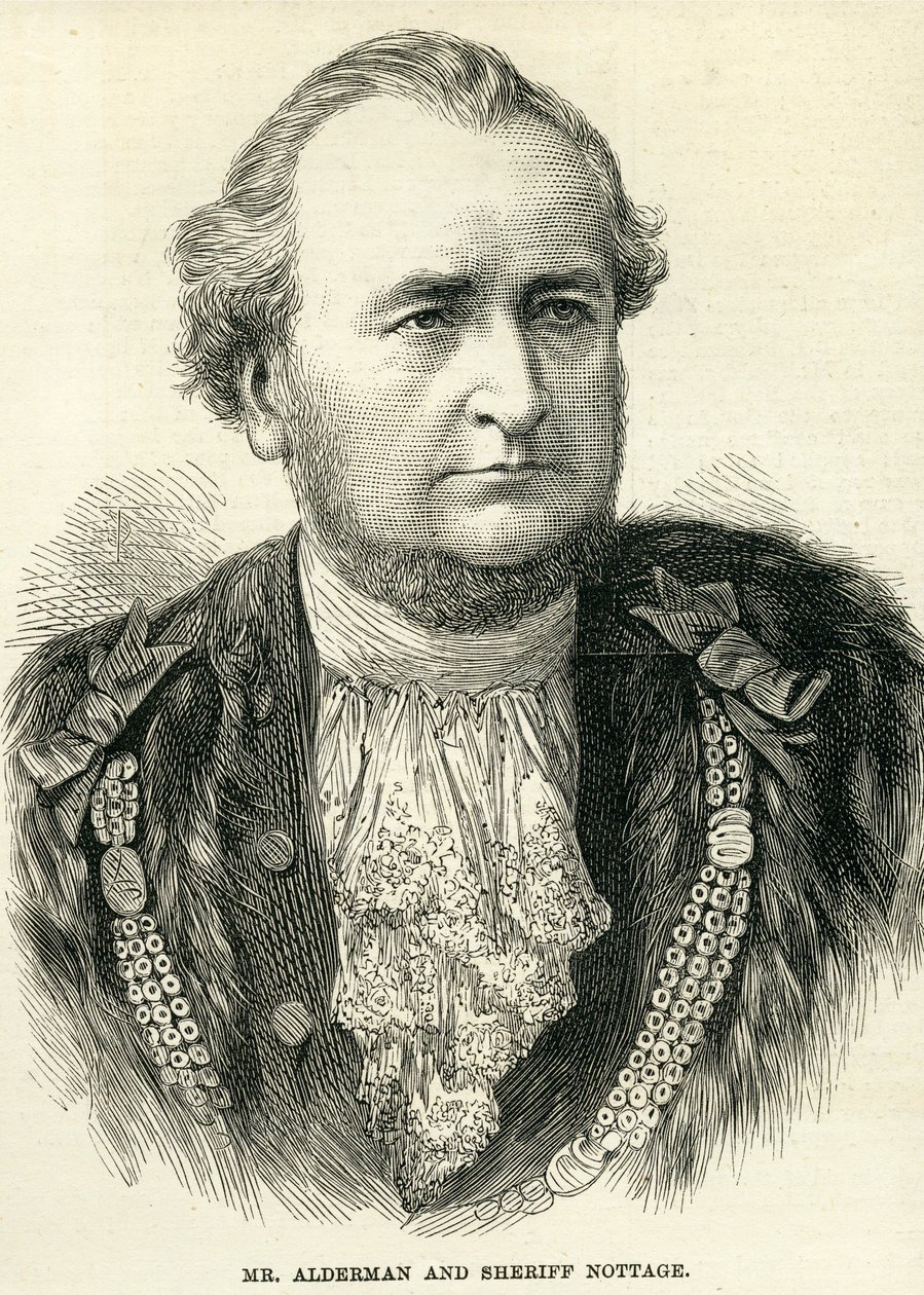 herra Alderman ja sheriffi Nottage The Illustrated London Newsista, 10. marraskuuta 1877 tekijältä English School