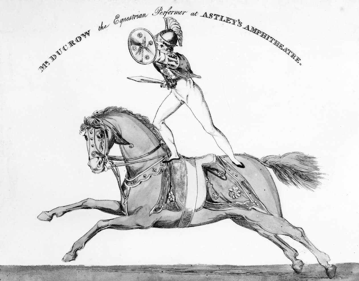 herra Ducrow ratsastaja Astleys Amphitheatressa, noin 1840 tekijältä English School