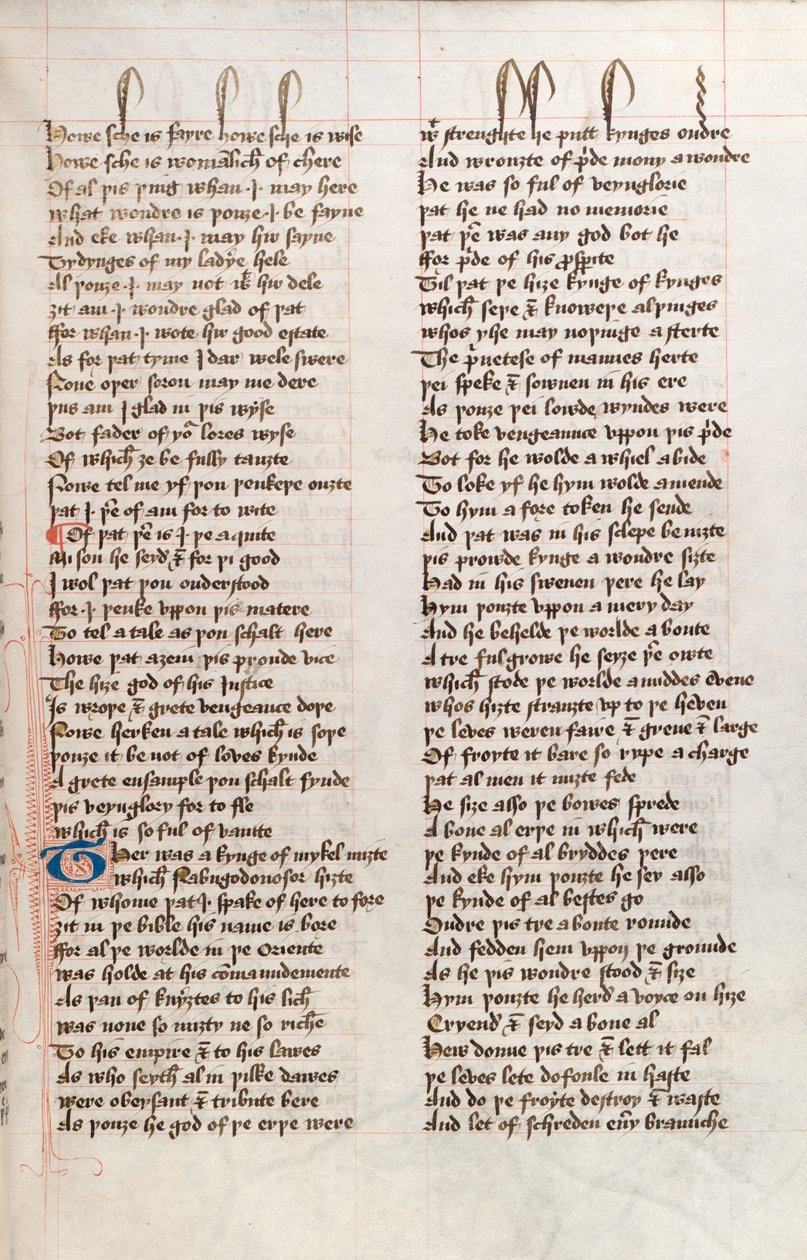 Ms326 f25r, Confessio Amantis, kirjoittanut John Gower (kynä ja muste vellum) tekijältä English School