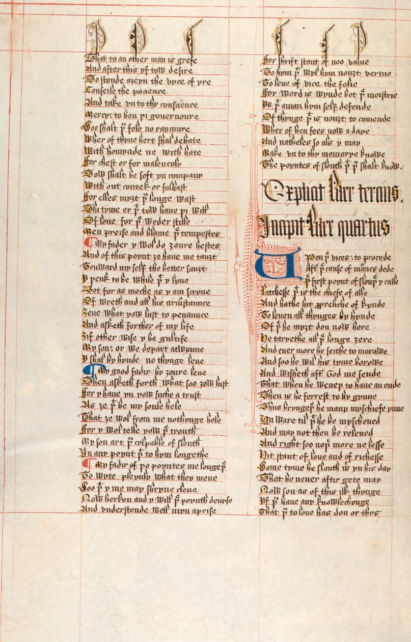 Ms326 f66v, Confessio Amantis, kirjoittanut John Gower (kynä ja muste vellum) tekijältä English School