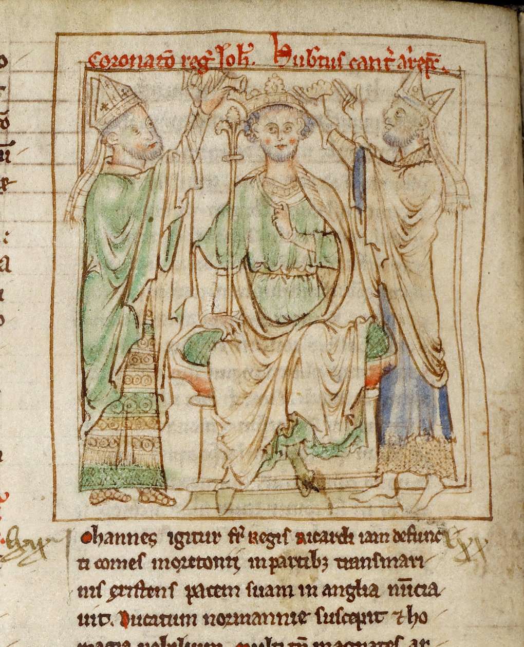 Ms 6712 (A.6.89) fol.144v King John (1167-1216), miniatyyri 
