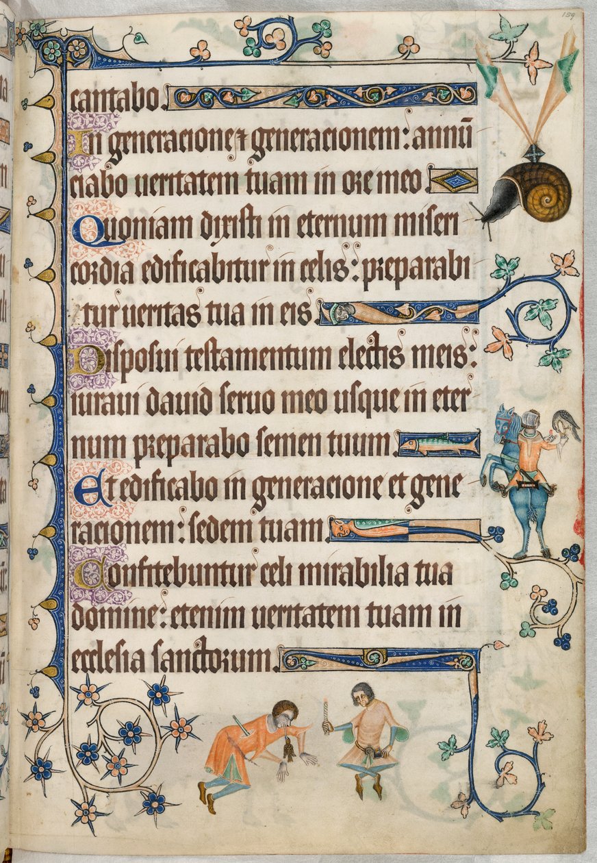 rouva Add. 42130, f.159 Hawking mies, Luttrell Psalterista. n. 1325 (vellum) tekijältä English School