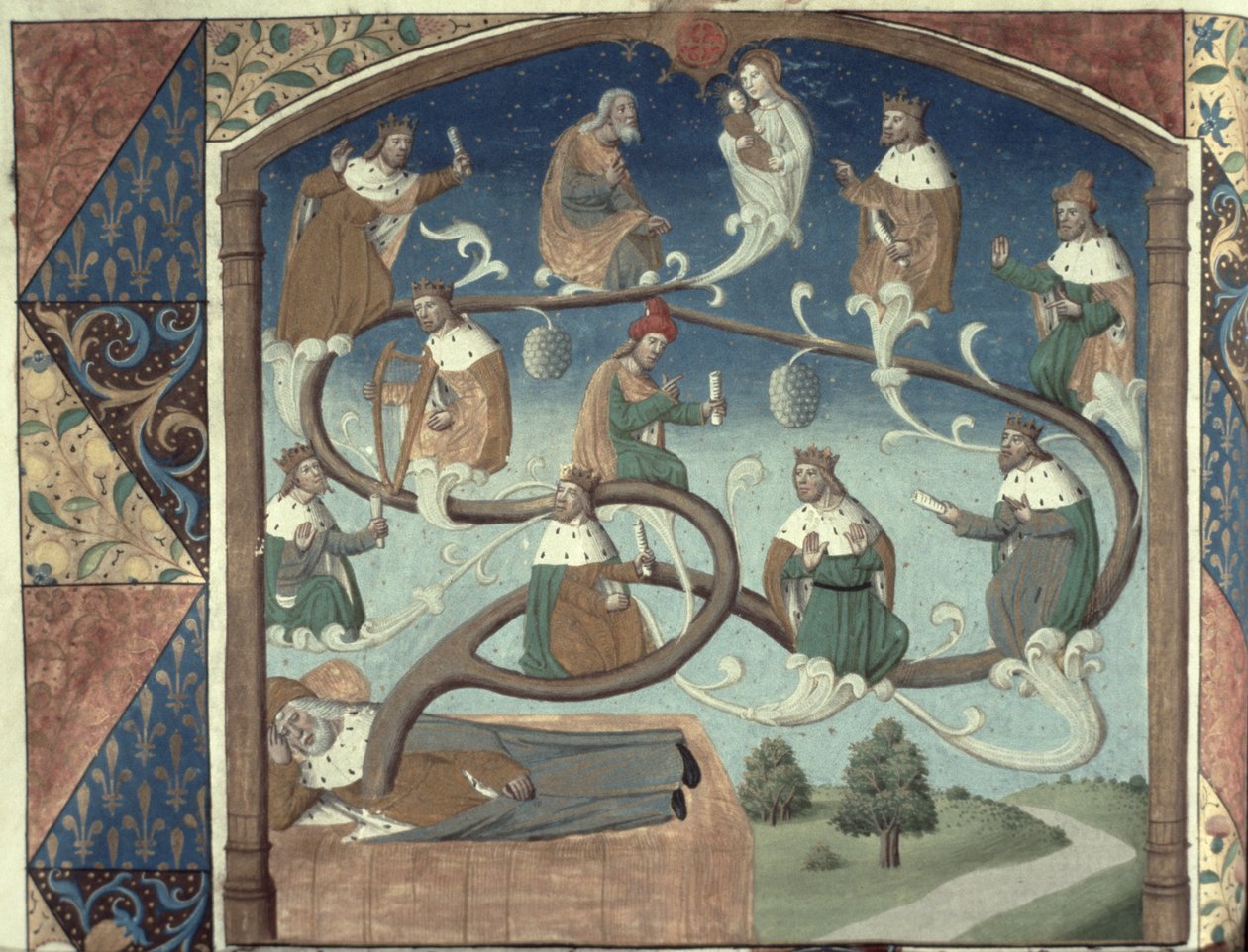 Ms Hunter 36 f.36v God, Hunterian Psalter, n. 1170 tekijältä English School