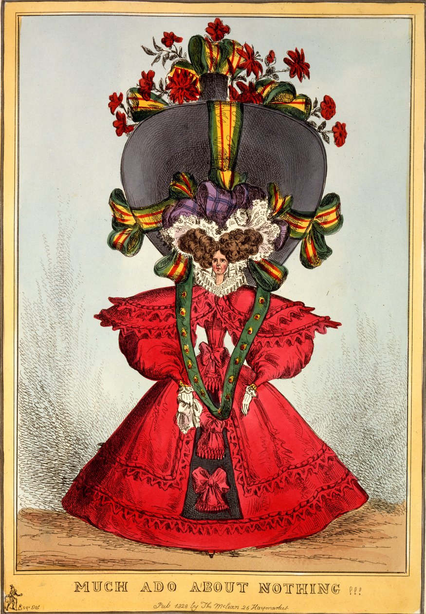 Paljon melua tyhjästä, 1828 (käsinvärinen kaiverrus) tekijältä English School