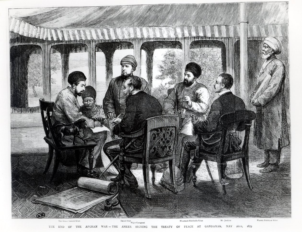 Muhammad Yaqub Khan (1849-1923) allekirjoitti rauhansopimuksen Gundamakissa 26. toukokuuta 1879 tekijältä English School