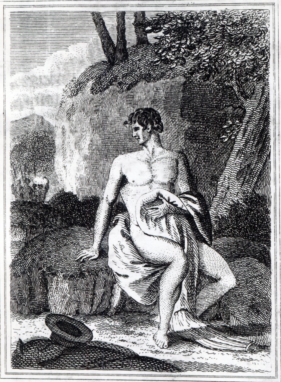 Mungo Park in Africa, kuvitus teoksesta "Matkat Afrikan sisäosissa: esitetty vuosina 1795, 1796 ja 1797", julkaistu vuonna 1816 (painettu) tekijältä English School