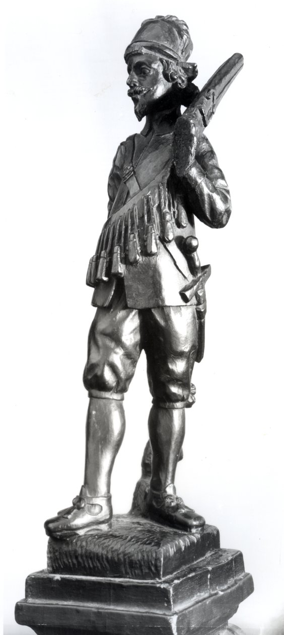 Muskettisoturi, 1638 (puuveistetty) tekijältä English School