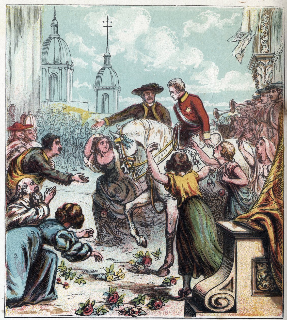 Napoleonin sota: Wellingtonin herttua (1769-1852) vapautti Madridin ranskalaisista otteista vuonna 1812. Wellington Madridissa tekijältä English School