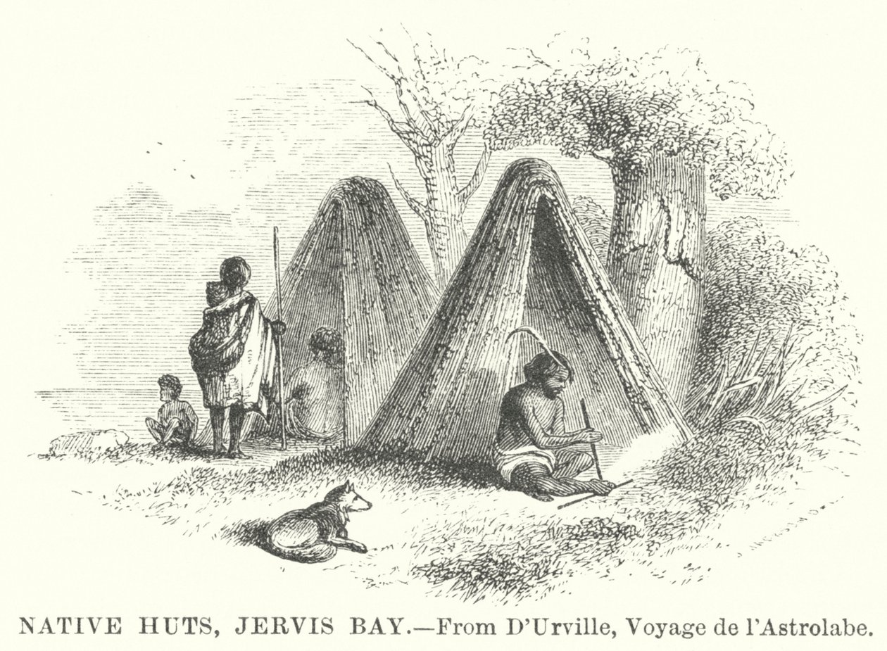 Native Huts, Jervis Bay (kaiverrus) (kaiverrus) tekijältä English School