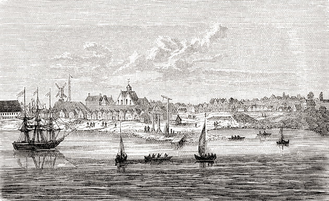 New Amsterdam, 1600-luvun hollantilainen siirtokunta Manhattanin saaren eteläkärjessä, Amerikassa, Ward and Lock