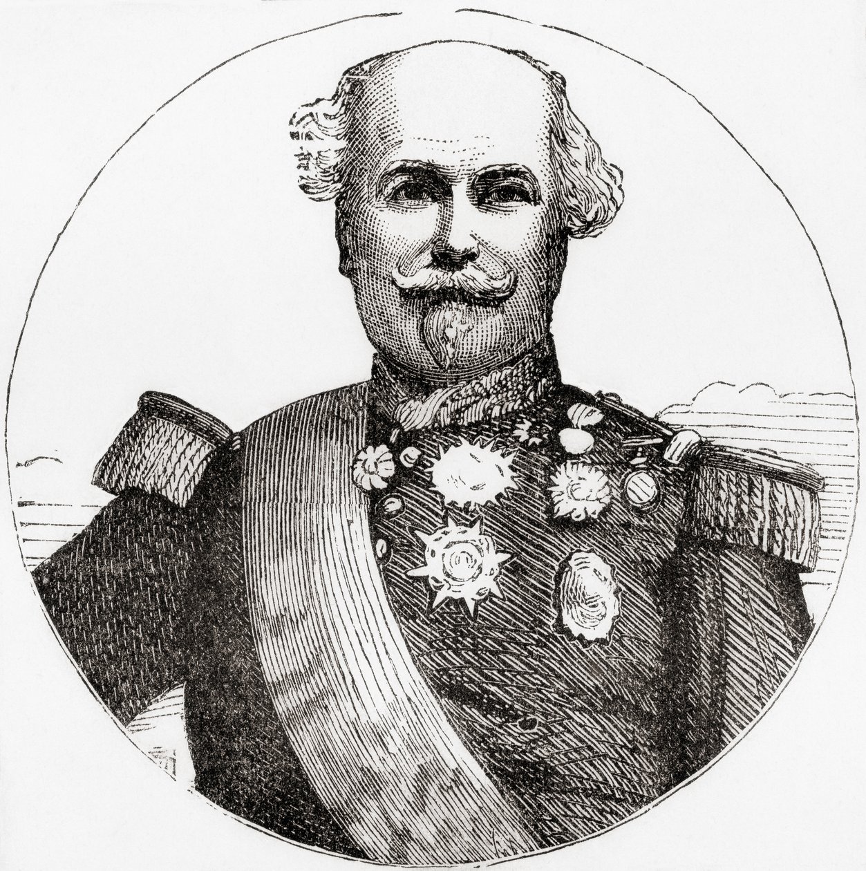 Nicolas Charles Oudinot, Wardin ja Lockin kuvitetusta maailmanhistoriasta, julkaistu noin vuonna 1882. tekijältä English School