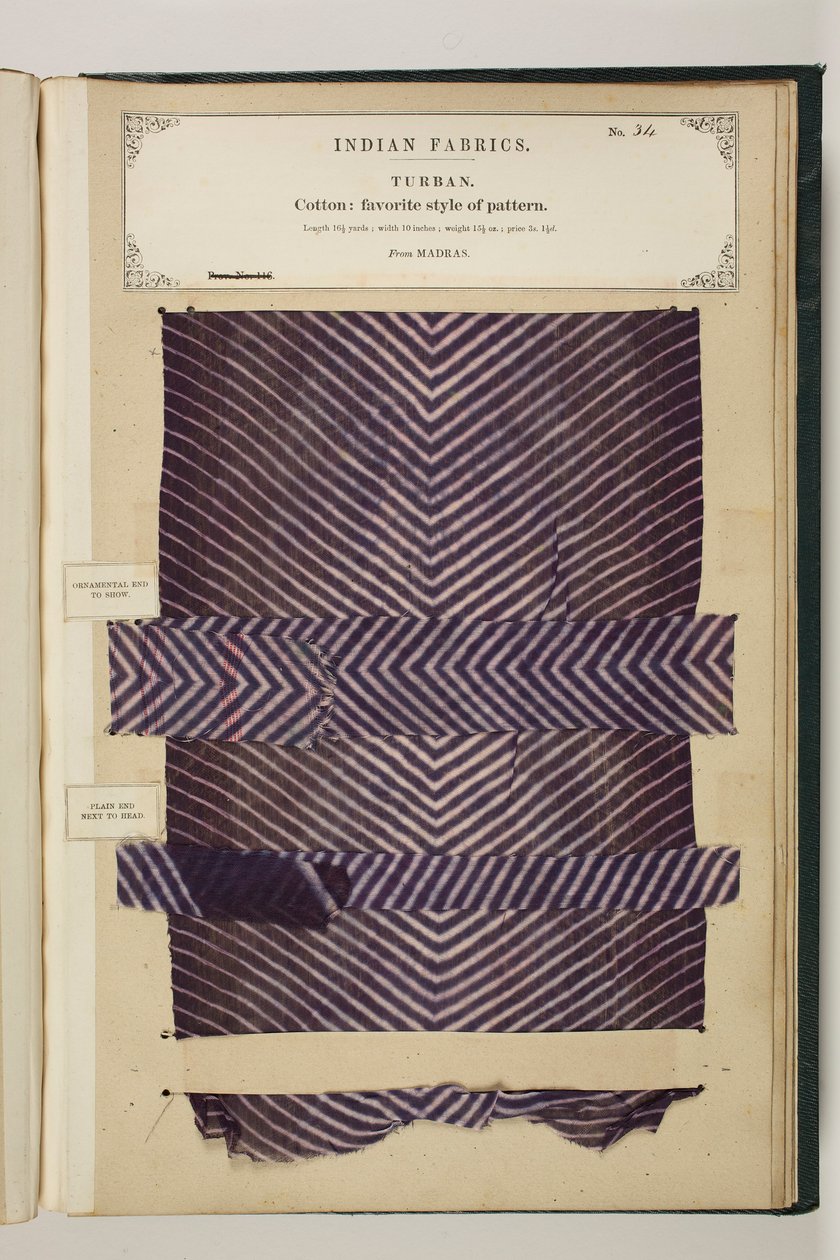 Nro 34: Turban, Indian Fabrics, koonnut John Forbes Watson tekijältä English School