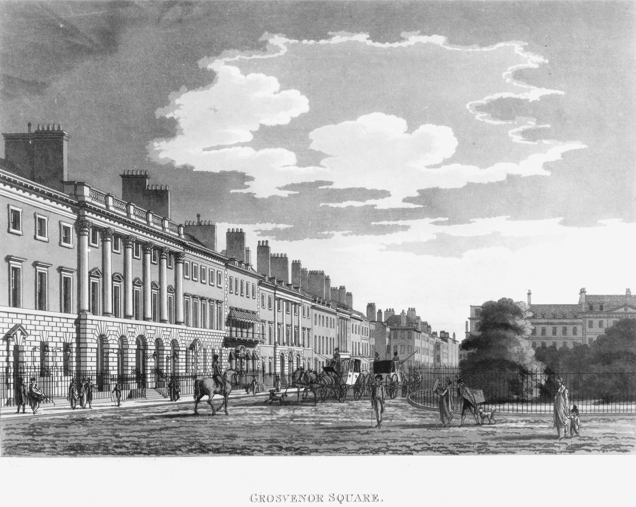 Grosvenor Squaren pohjoispuoli, 1800 tekijältä English School