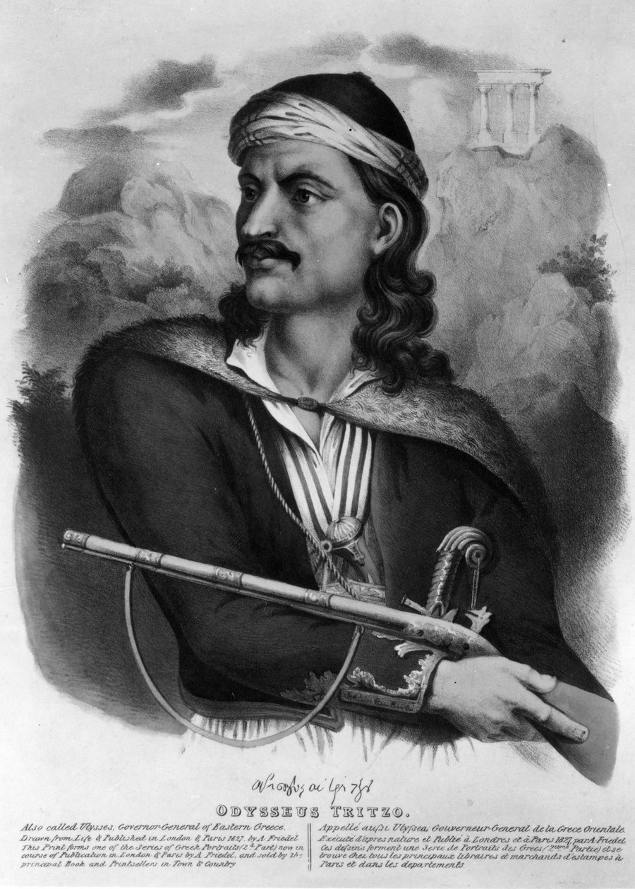 Odysseus Tritzo, 1827 (litho) tekijältä English School