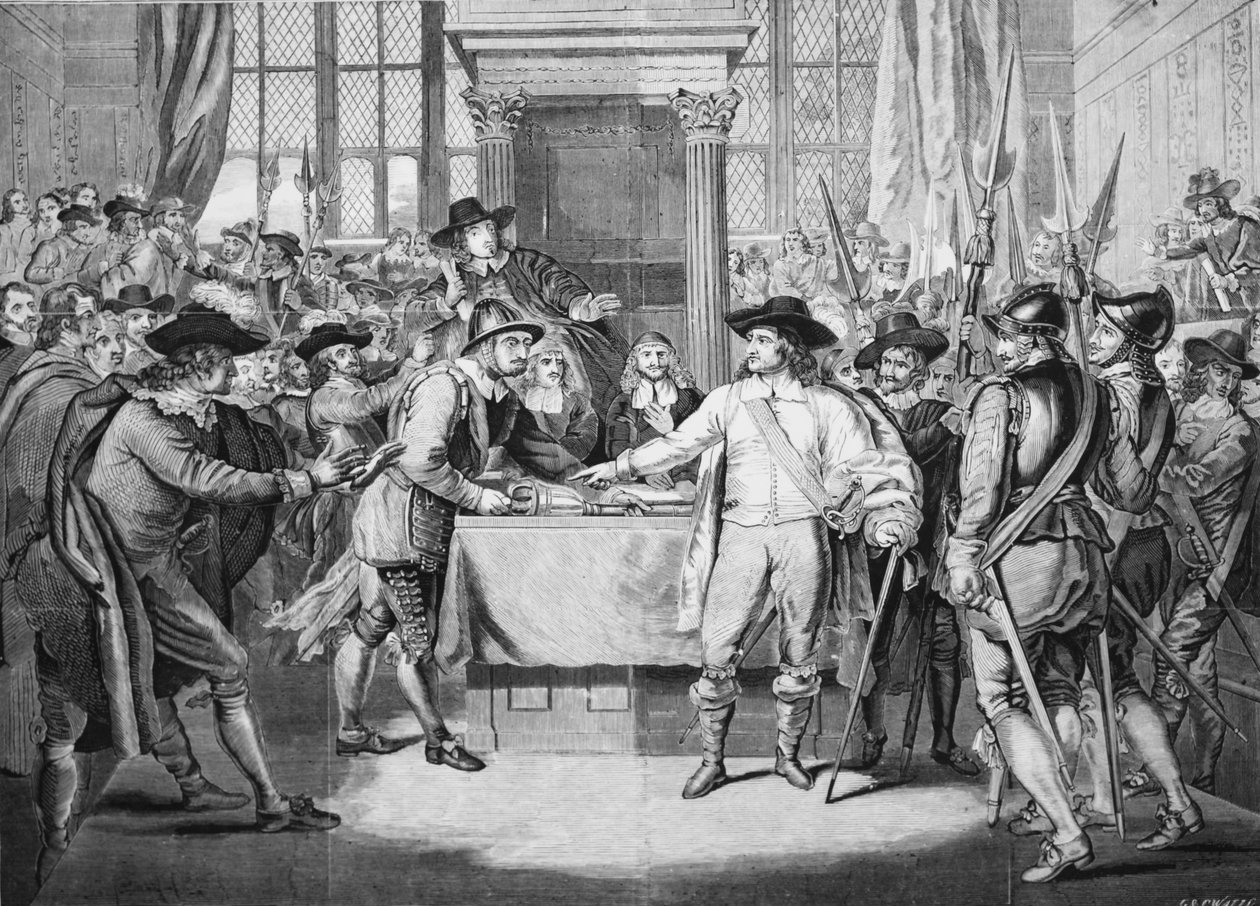 Oliver Cromwell hajottaa pitkän parlamentin tekijältä English School