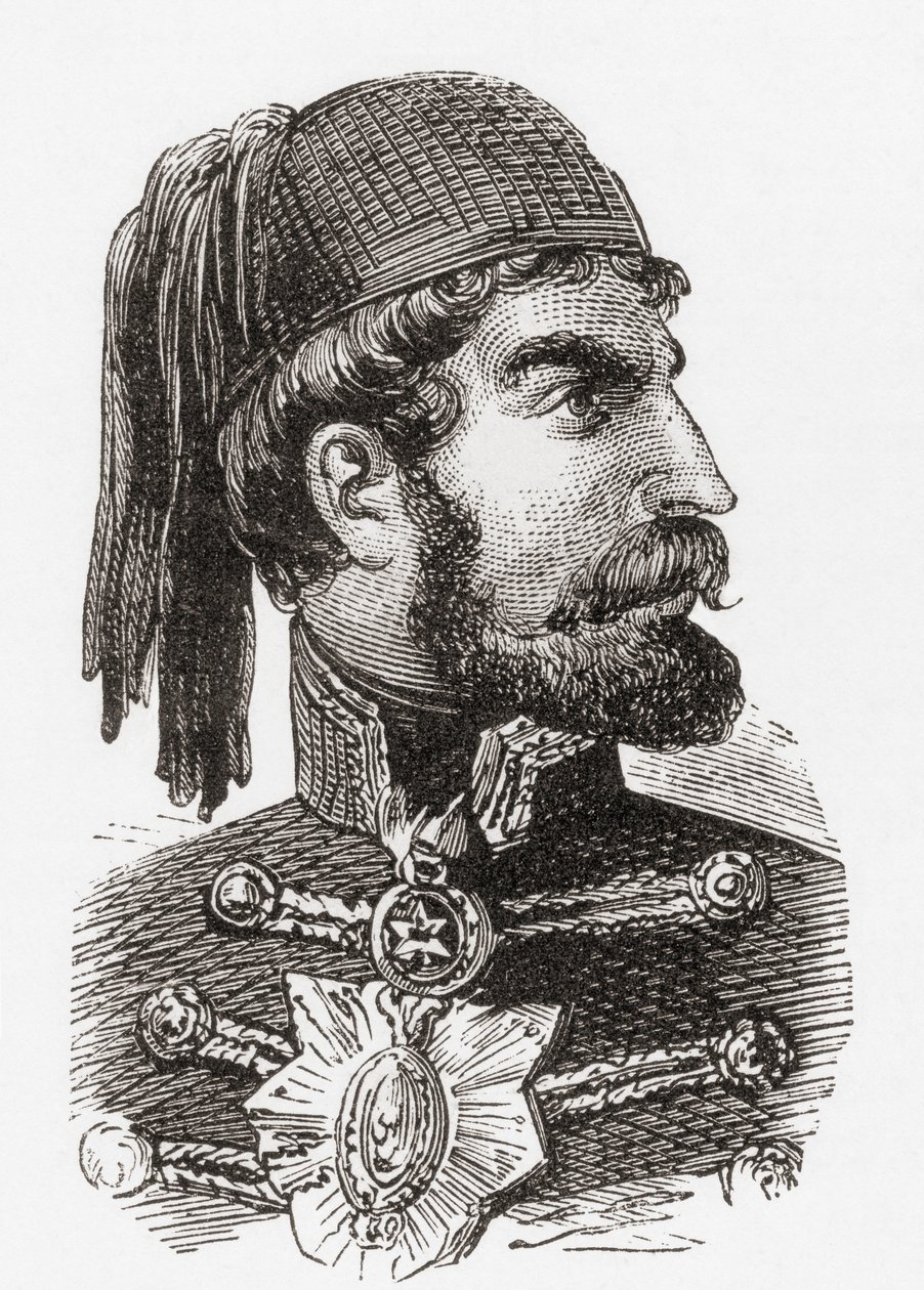 Omar Pasha Latas, Wardin ja Lockin kuvitetusta maailmanhistoriasta, julkaistu noin vuonna 1882. tekijältä English School
