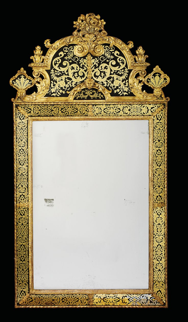 Yksi Queen Annen laiturilaseista, n. 1710 (kultapuu & verre eglomise) (katso myös 909137) tekijältä English School