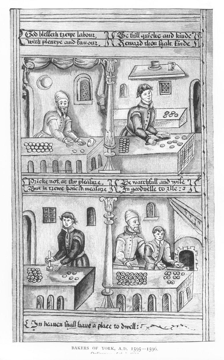 Yorkin leipurien määräys 1595-1596 tekijältä English School
