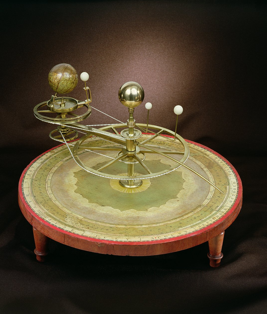Orrery, valmistaja Newton & Co, Lontoo, 1800-luvun alku (messinki) tekijältä English School