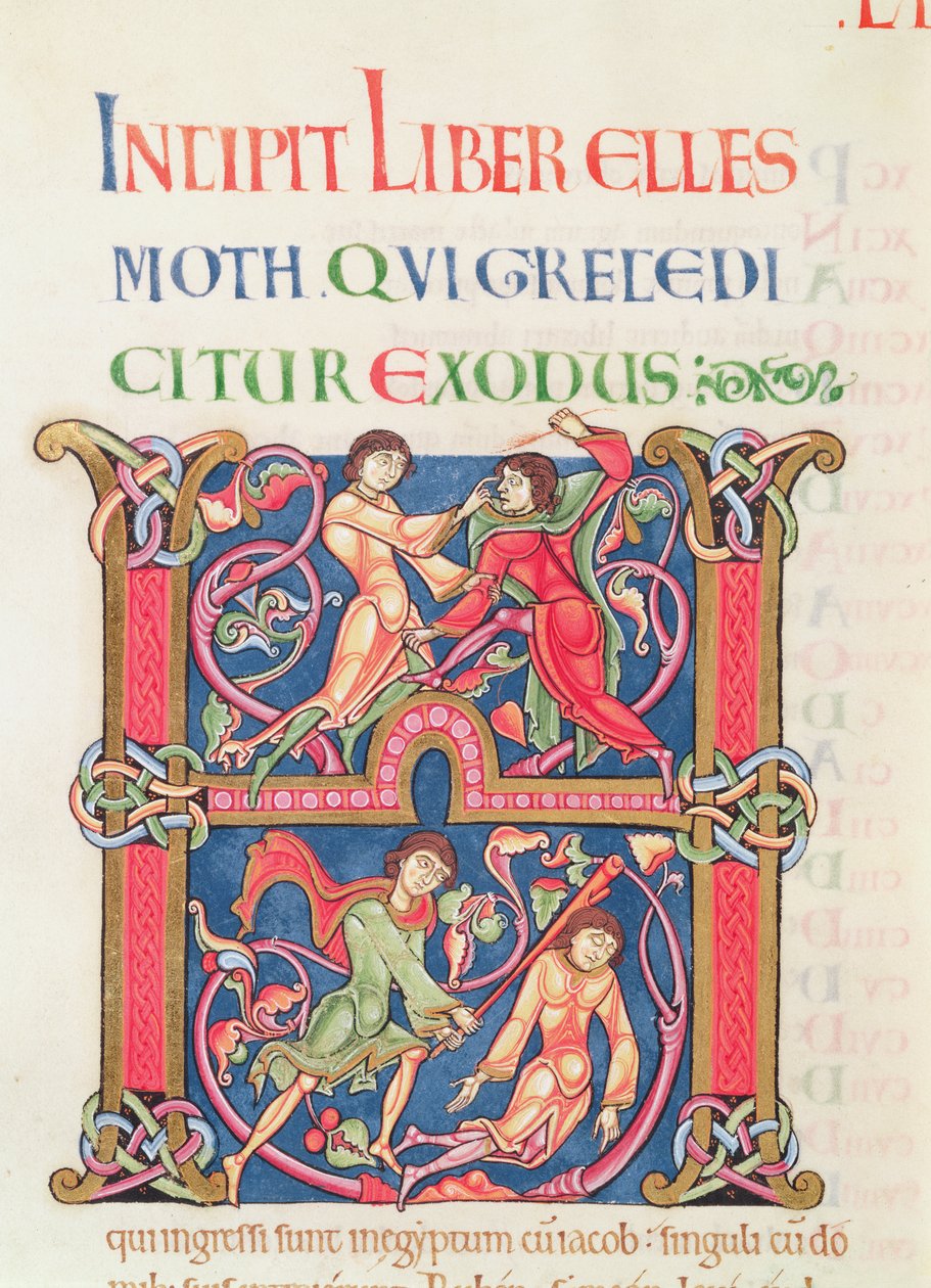 Sivu Winchesterin Raamatusta, n. 1150-80 (vellum) tekijältä English School