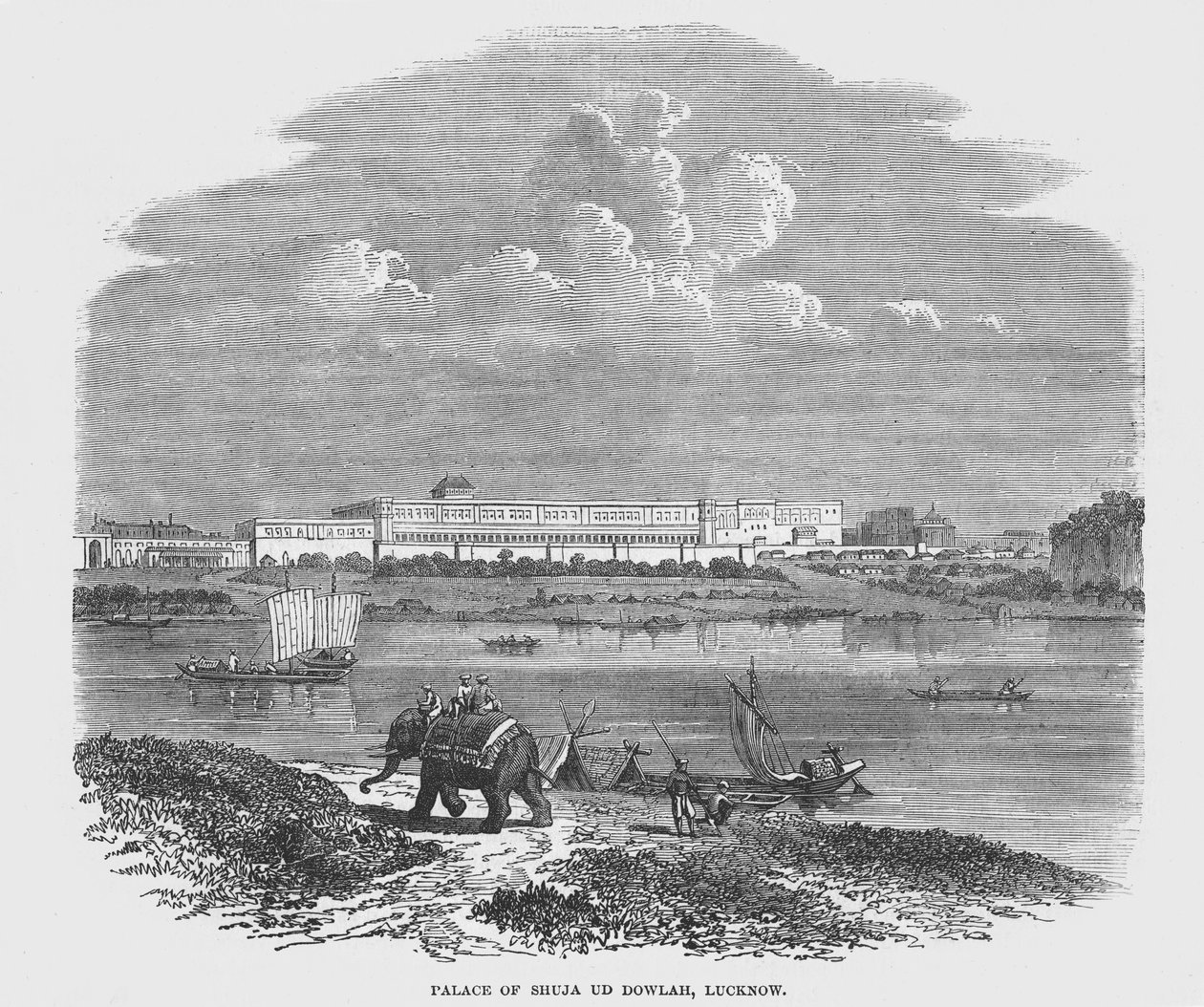 Shuja Ud Dowlahin palatsi, Lucknow (kaiverrus) tekijältä English School