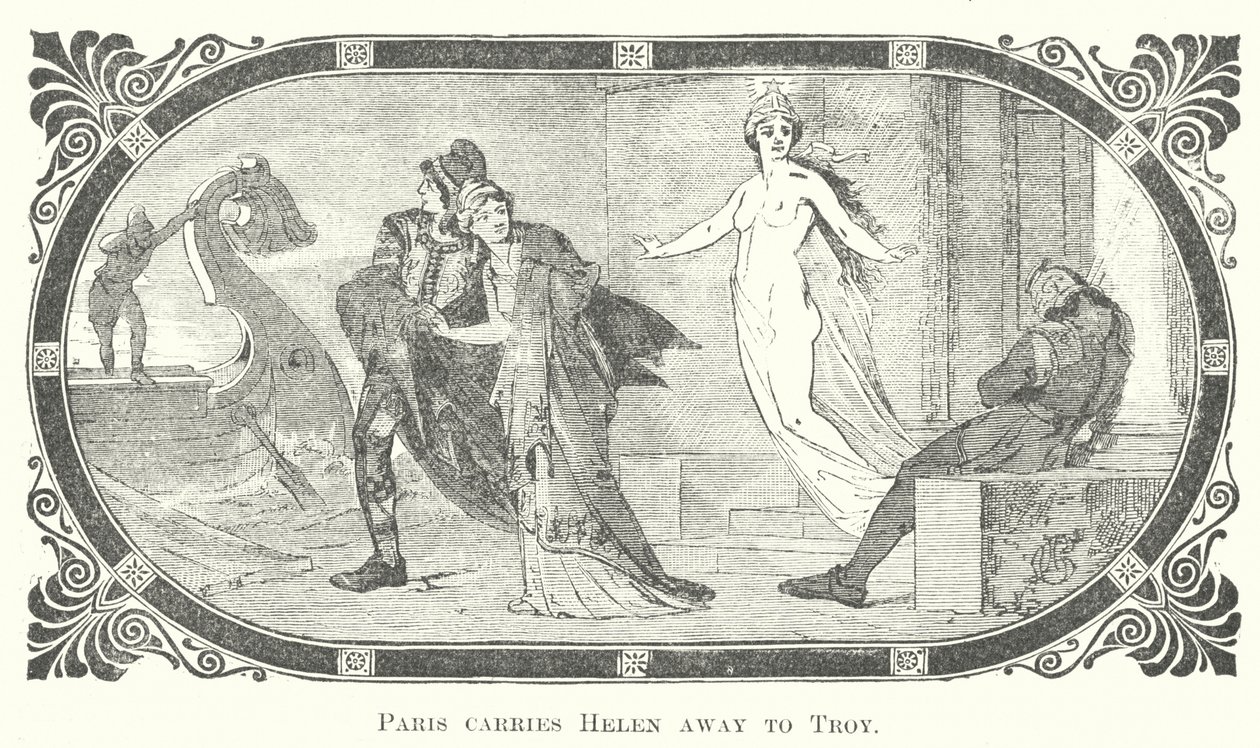 Paris kantaa Helena Troijaan (kaiverrus) tekijältä English School