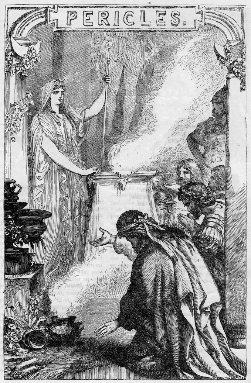 Perikles, Tyroksen prinssi - Perikles, Tyroksen prinssi - Kuvitus kirjassa "" Completes de William Shakespeare"" 1866 - Tämän painoksen kuvitukset ja yleinen muoto on lainattu Cassellin kuvitetusta Shakespearesta, joka julkaistiin Lontoossa tekijältä English School