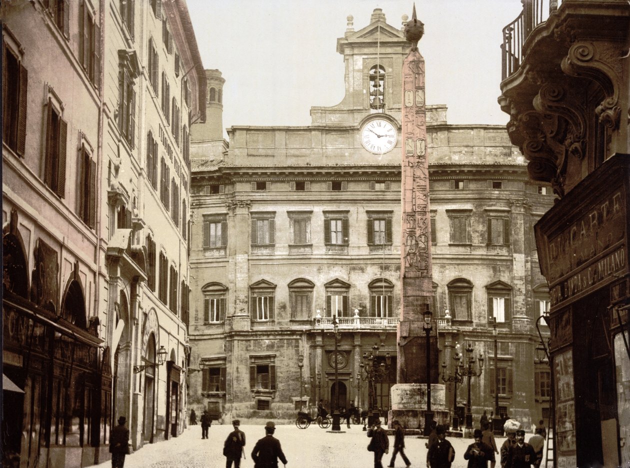Piazza di Monte Citorio, Rooma (käsinvärinen valokuva) tekijältä English School