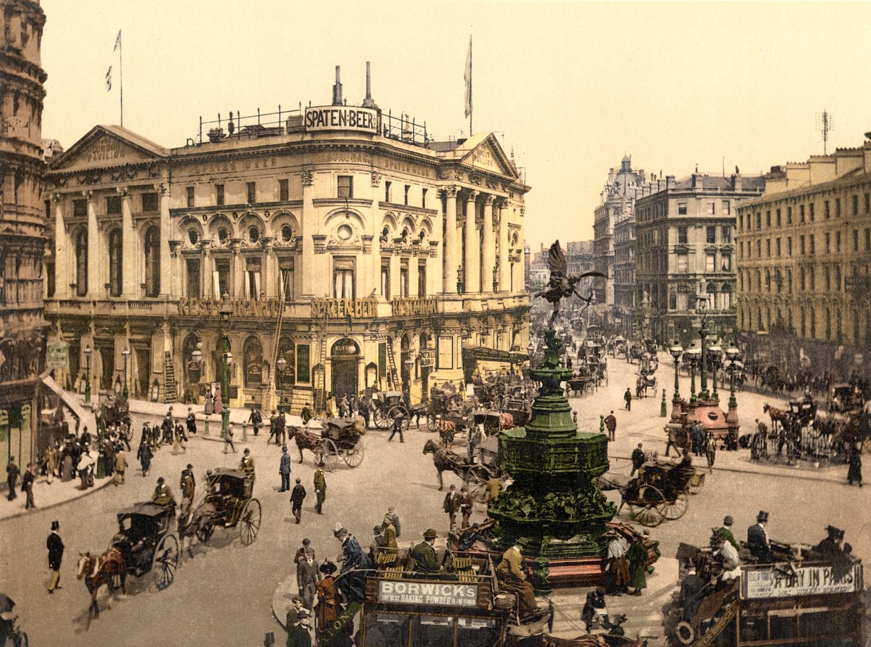 Piccadilly Circus, Lontoo (käsinvärinen kuva) tekijältä English School