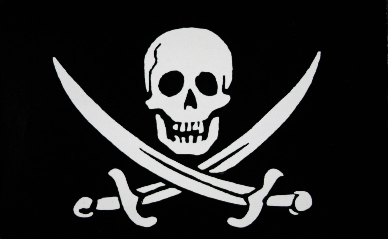 "Calico Jack" Rackhamin merirosvo lippu (litho) tekijältä English School