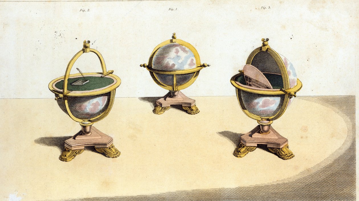 Pitts Cabinet Globe kirjoituspöytä, pl. 14 Ackermann