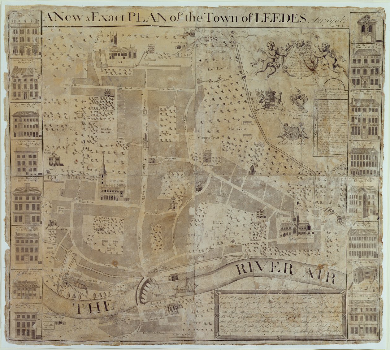Leedsin suunnitelma, John Cossinsin mittaama, n. 1730 tekijältä English School