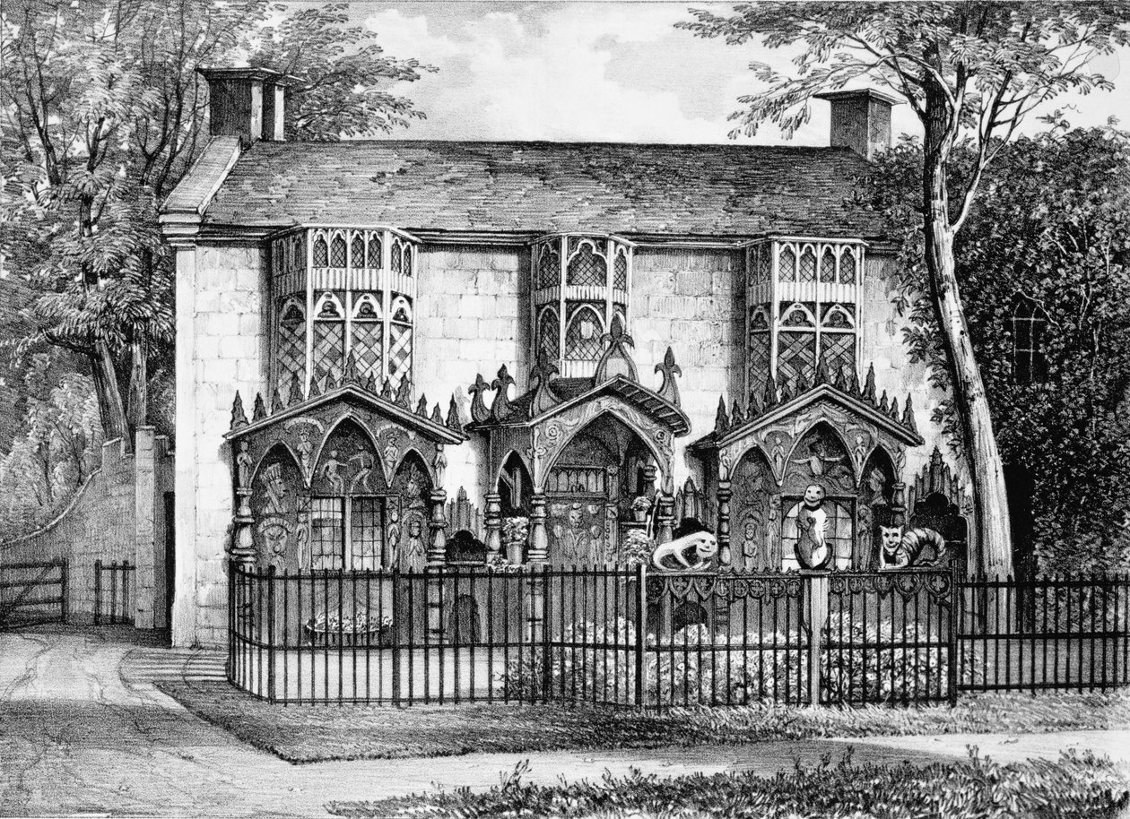 Plas Newydd, lähellä Llangollenia, Wales, Lady Eleanor Butlerin ja neiti Ponsonbyn kotipaikka tekijältä English School