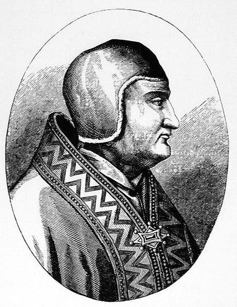 Paavi Klemens IV (n. 1195-1268) kuvitus tieteestä ja kirjallisuudesta keskiajalla ja renessanssilla, kirjoittanut ja kaivertanut Paul Lacroix, 1878 tekijältä English School