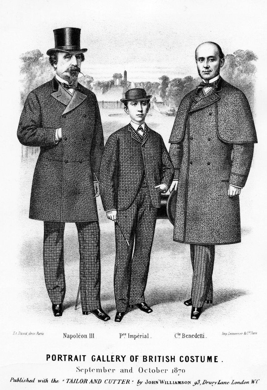 Muotokuvagalleria British Costumesta, julkaissut John Williamsonin Tailor and Cutterin kanssa, 1870 tekijältä English School