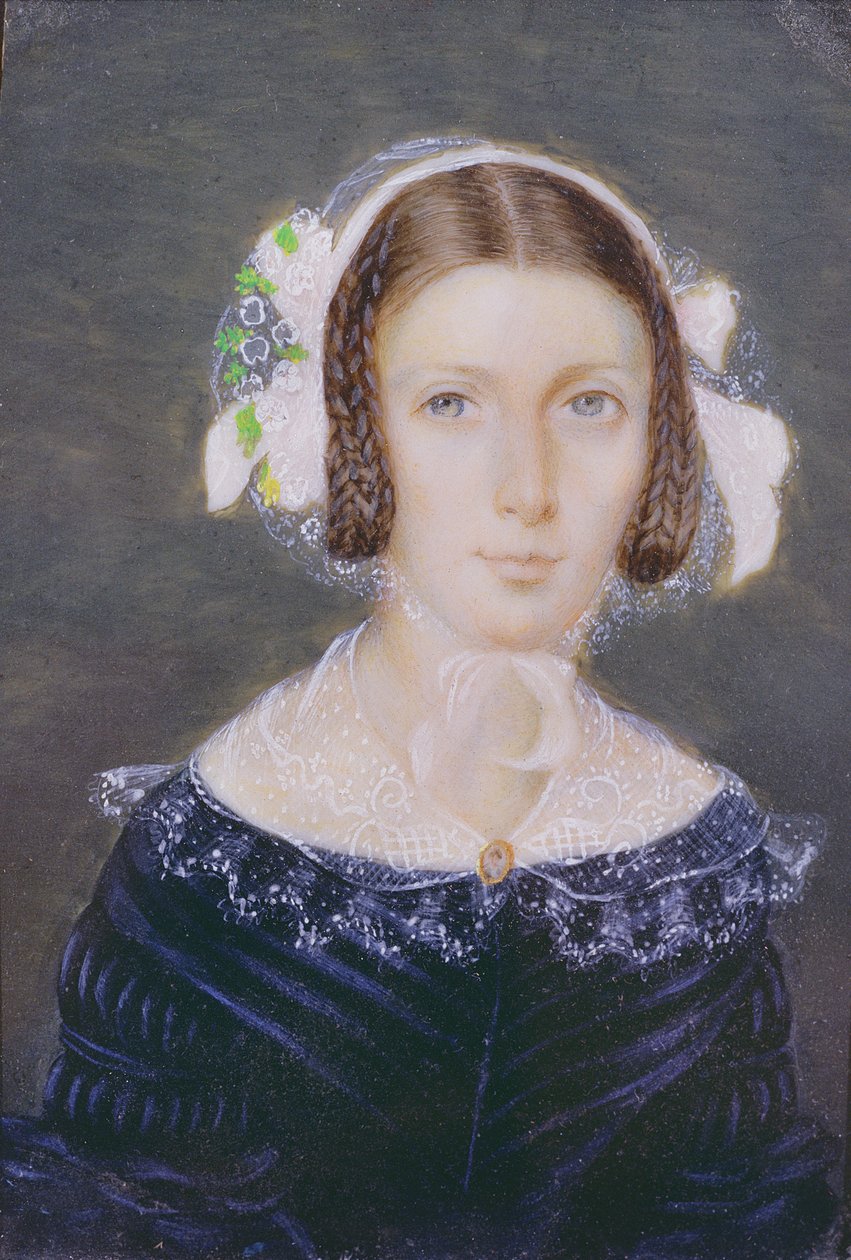 Fanny Brawnen muotokuva, 1833 (wc paperilla) tekijältä English School