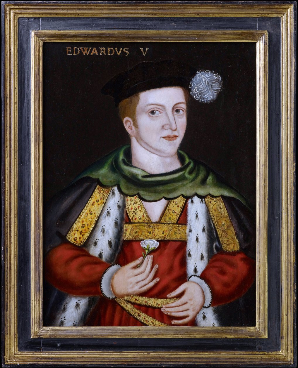 ""Englannin kuninkaan Edward V:n (1470-1483) muotokuva" (Englannin kuninkaan Edward V:n (1470-1483) muotokuva) Nimetön 1500-luvun maalausten yksityinen kokoelma tekijältä English School